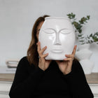 Moderna Dora Moon Handmade Tranquil Face Vase White Ceramic Moderna Collection