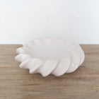 Moderna Lisa Handmade Design Ripple Plate Soft White Ceramic Moderna Collection