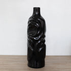Moderna Rosewave Sculptural Vase Collection Handmade Ceramic Deep Black Soft Cream Moderna Collection