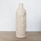 Moderna Rosewave Sculptural Vase Collection Handmade Ceramic Deep Black Soft Cream Moderna Collection