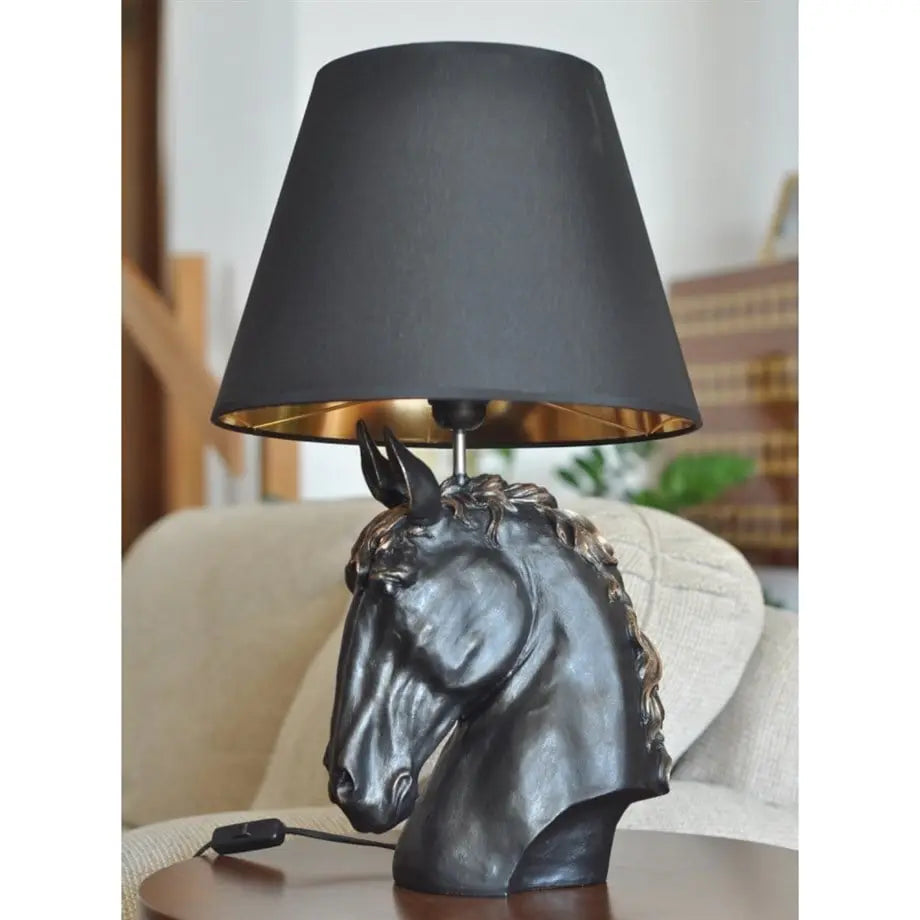 Noir Equus Freedom Table Lamp Sculpture Dea'rt İstanbul