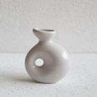 Nordic Collection Mini Sculptural Vase Duo Cream and Soft Grey Handmade Ceramic Nordic Collection