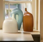 Nordic Collection Linoria Linen Cream Handmade Ceramic Sculptural Decorative Vase Nordic Collection