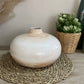 Nordic Collection Terra Essence Cream Terracotta Handmade Ceramic Flat Vase Nordic Collection