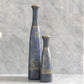 Semavi Collection Azure Cascade Handmade Tall Vase Duo Set Grey Blue Gold Ceramic Semavi Collection