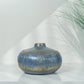 Semavi Collection Azure Halo Handmade Low Profile Decorative Vase Grey Blue Gold Ceramic Semavi Collection