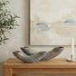 Semavi Collection Crescent Tide Handmade Half Moon Dual Vase Set Grey Blue Gold Ceramic Semavi Collection