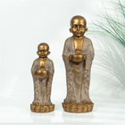 Serenity Monk Handmade Premium Antique Gold Votive Candleholder Duo Dea'rt İstanbul