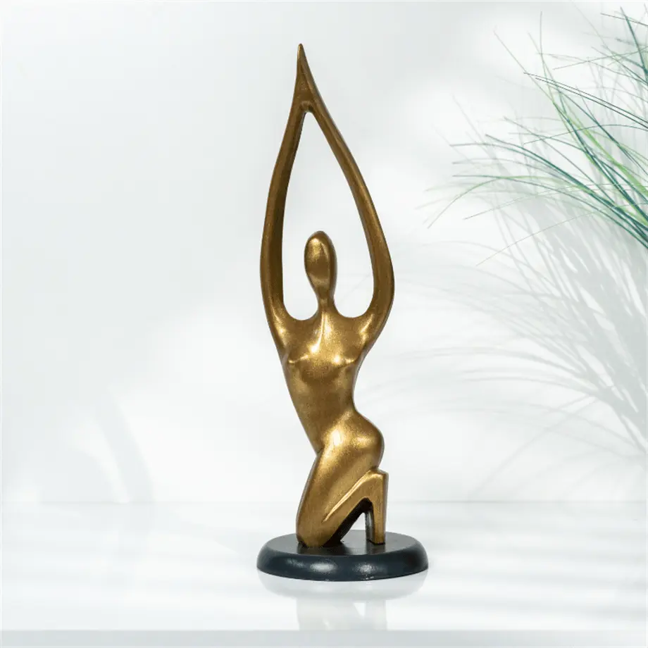 Serenya Golden Namaste Yoga Sculpture Dea'rt İstanbul