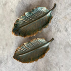 Aurora Verde Handmade Emerald and Antique Gold Leaf Tray Large or Small Dea'rt İstanbul