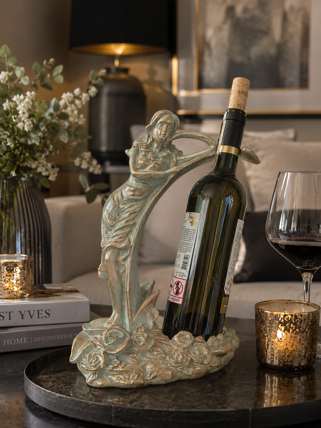 Vinora Şaraplık Polyester El Yapımı Bronz 33cm Dea'rt İstanbul