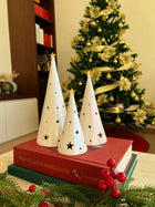 Conical Tree Ceramic Candle Holder Handmade Multicolour 24cm Dea'rt İstanbul