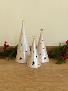 Conical Tree Ceramic Candle Holder Handmade Multicolour 24cm Dea'rt İstanbul