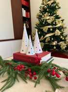 Conical Tree Ceramic Candle Holder Handmade Multicolour 24cm Dea'rt İstanbul