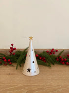 Conical Tree Ceramic Candle Holder Handmade Multicolour 24cm Dea'rt İstanbul