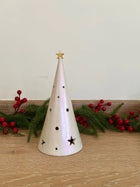 Conical Tree Ceramic Candle Holder Handmade Multicolour 24cm Dea'rt İstanbul