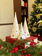 Conical Tree Ceramic Candle Holder Handmade Multicolour 24cm Dea'rt İstanbul