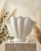 minimalist white ceramic vase decor for contemporary interior stylings