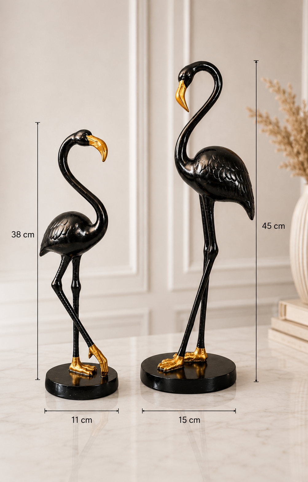 Noir Flamingo Dekoratif Heykel Seti Deart İstanbul