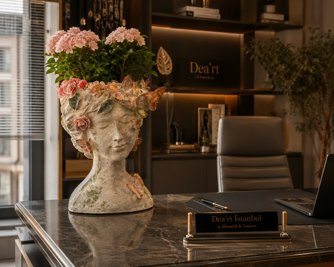 Flora Bella Kadın Figürlü Saksı Deart İstanbul